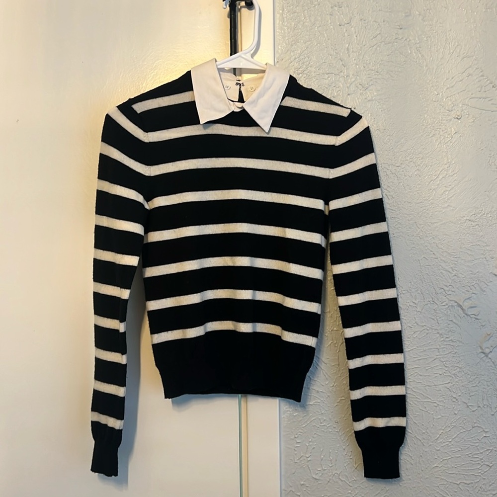 alice + olivia XS EMPLOYED Collared Sweater